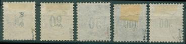 Preview: SCHWEIZ_1882_PORTOMARKEN_Nr_10_14_gestempelt_Bild2
