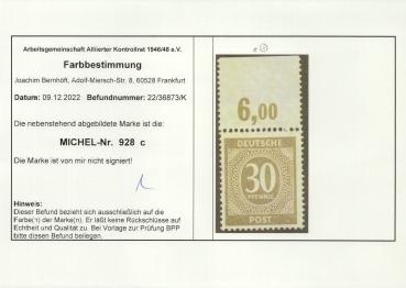 Preview: KONTROLLRAT_1946_Nr_928c_postfrisch_Bild2