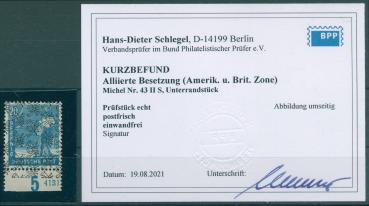 BIZONE_1948_Nr_43II_S_postfrisch_Bild1