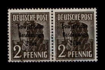 SBZ_1948_PLATTENFEHLER_Nr_182_PF_I_gestempelt_Bild1