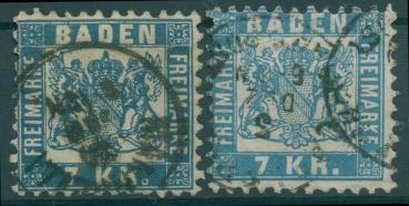 BADEN_1868_Nr_25a+b_gestempelt_Bild1
