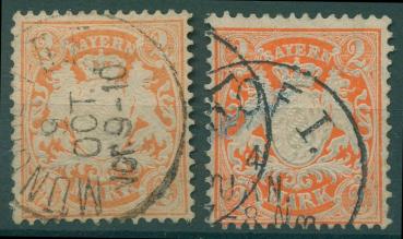 BAYERN_1876_Nr_44a+b_gestempelt_Bild1