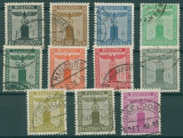 DEUTSCHES_REICH_1938_Nr_D144_154_gestempelt_Bild1