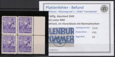 SBZ_1946_PLATTENFEHLER_Nr_33xb_F69_ungebraucht_Bild1