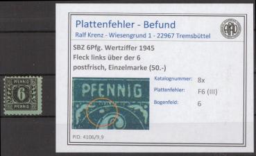 SBZ_1945_PLATTENFEHLER_Nr_8x_III_postfrisch_Bild1