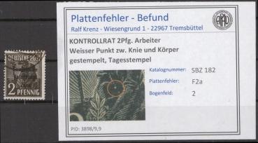 SBZ_1945_PLATTENFEHLER_Nr_182_F2a_gestempelt_Bild1