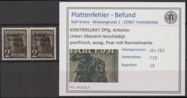 SBZ_1945_PLATTENFEHLER_Nr_182_F19_postfrisch_Bild1