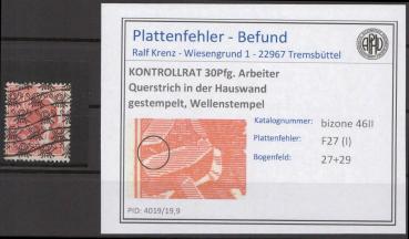 BIZONE_1948_PLATTENFEHLER_Nr_46II_I_gestempelt_Bild1