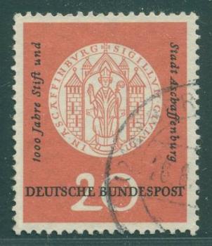 BUND_1957_PLATTENFEHLER_Nr_255_VI_gestempelt_Bild1