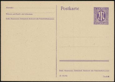 BIZONE_1945_Ganzsache_P903_PF_III_postfrisch_Bild1