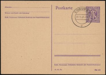 BIZONE_1945_Ganzsache_P903_/04_gestempelt_Bild1
