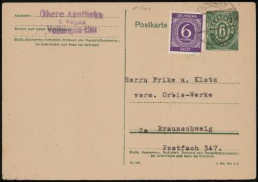 BIZONE_1945_Ganzsache_P901a_gestempelt_Bild1