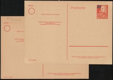 DDR_1951_Ganzsache_P42_/01+02_postfrisch_Bild1