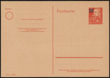 DDR_1951_Ganzsache_P42_/02_postfrisch_Bild1