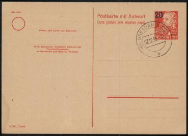 DDR_1951_Ganzsache_P43_gestempelt_Bild1