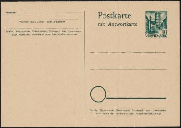 FRZ._ZONE_WUeeRTTEMBERG_1949_Ganzsache_P5_postfrisch_Bild1
