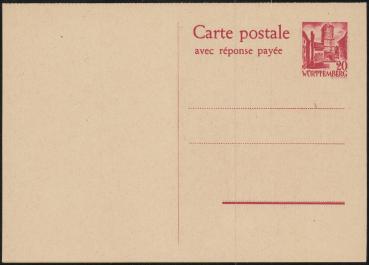 FRZ._ZONE_WUeeRTTEMBERG_1949_Ganzsache_P6_postfrisch_Bild1