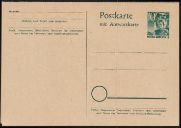FRZ._ZONE_R._PFALZ_1949_Ganzsache_P5_postfrisch_Bild1