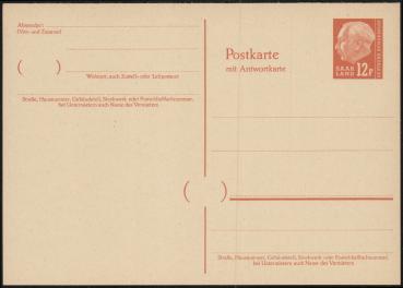 SAARLAND_1957_Ganzsache_P45_postfrisch_Bild1