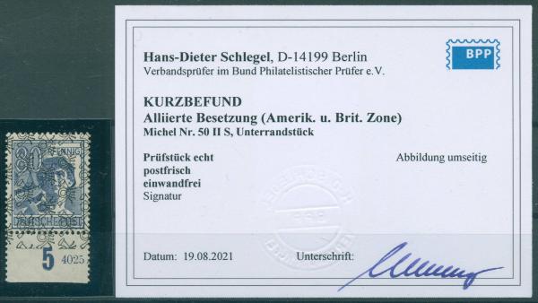 BIZONE_1948_Nr_50II_S_postfrisch_Bild1