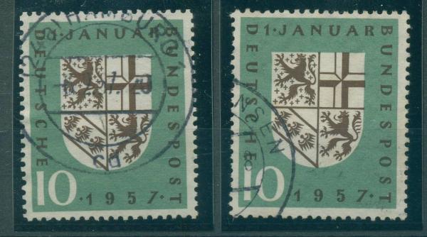 BUND_1957_Nr_249I+II_gestempelt_Bild1