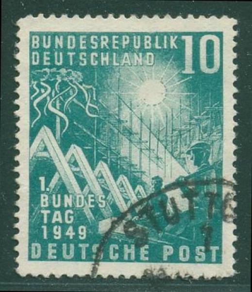 BUND_1949_PLATTENFEHLER_Nr_111_V_gestempelt_Bild1