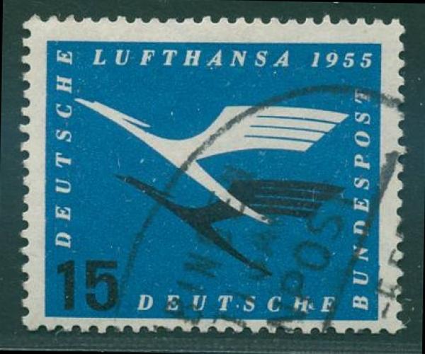 BUND_1955_PLATTENFEHLER_Nr_207_II_gestempelt_Bild1