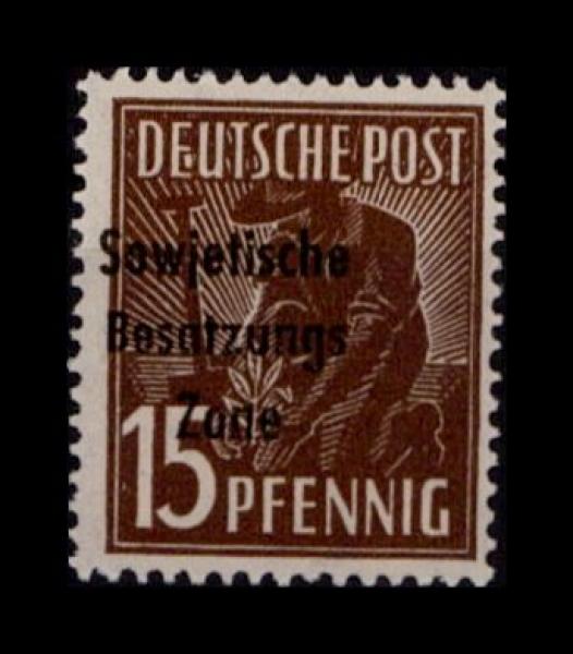 SBZ_1948_PLATTENFEHLER_Nr_187_F30_postfrisch_Bild1