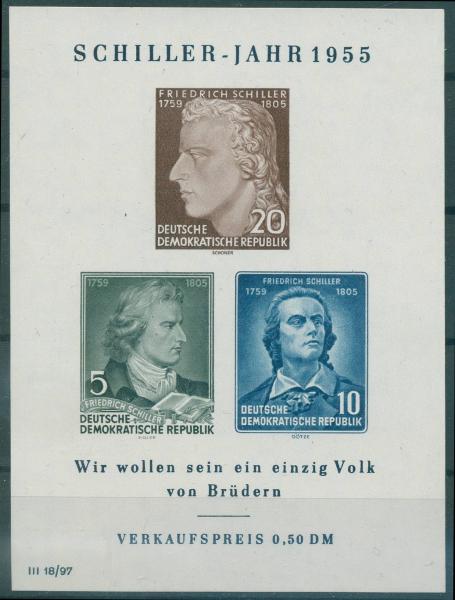 DDR_1956_PLATTENFEHLER_Bl.12II_postfrisch_Bild1