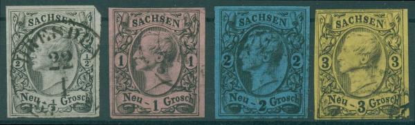 SACHSEN_1855_Nr_8_11_gestempelt_Bild1