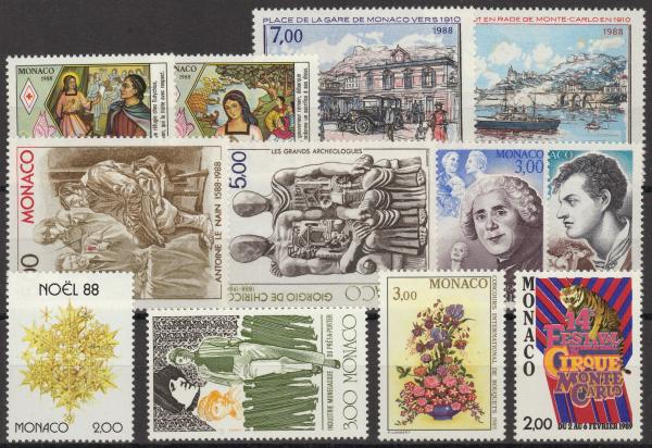MONAKO_Lot_aus_1988__postfrisch_Bild1