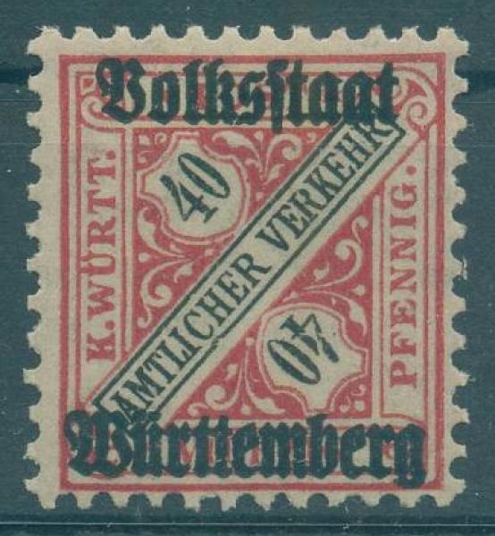 WUeeRTTEMBERG_1919_Nr_268II_postfrisch_Bild1