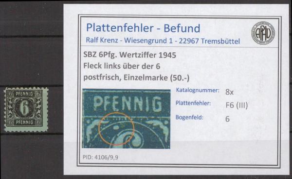 SBZ_1945_PLATTENFEHLER_Nr_8x_III_postfrisch_Bild1