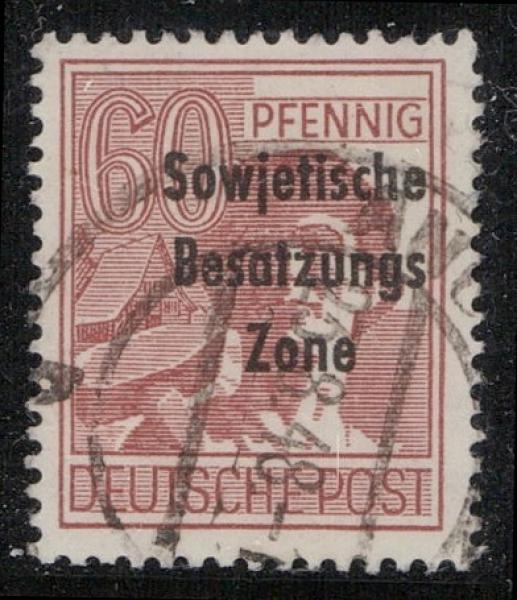 SBZ_1948_PLATTENFEHLER_Nr_A195_PF_II_gestempelt_Bild1