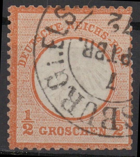 DEUTSCHES_REICH_1872_Nr_3_gestempelt_Bild1