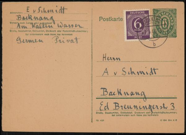 BIZONE_1945_Ganzsache_P901a_gestempelt_Bild1