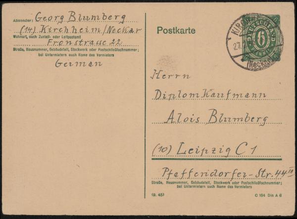 BIZONE_1945_Ganzsache_P901a_gestempelt_Bild1