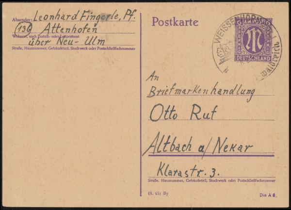 BIZONE_1945_Ganzsache_P903_/04_gestempelt_Bild1
