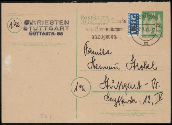 BIZONE_1948_Ganzsache_P4F_gestempelt_Bild1