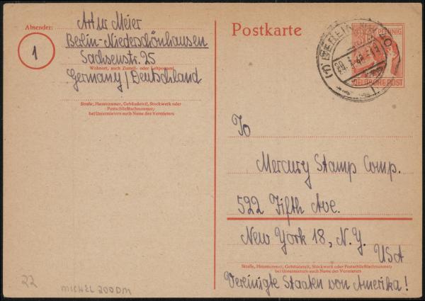 KONTROLLRAT_1947_Ganzsache_P963_gestempelt_Bild1