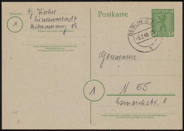 SBZ_1945_Ganzsache_P3d_gestempelt_Bild1
