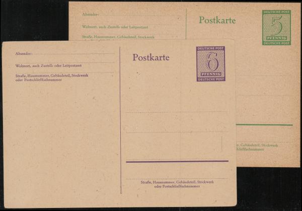 SBZ_1945_Ganzsache_P14+15_postfrisch_Bild1