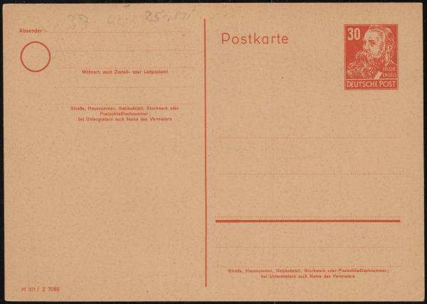 SBZ_1948_Ganzsache_P37_/02_postfrisch_Bild1