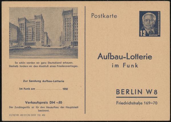 DDR_1952_Ganzsache_FP1_postfrisch_Bild1