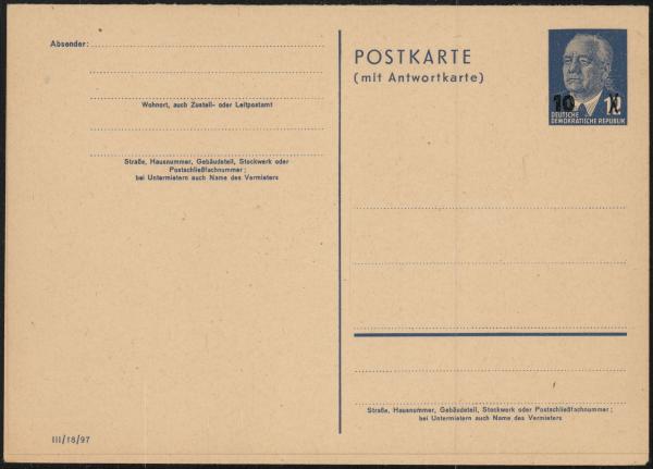 DDR_1954_Ganzsache_P63_postfrisch_Bild1