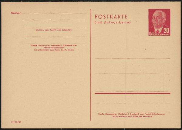 DDR_1954/55_Ganzsache_P61I_postfrisch_Bild1