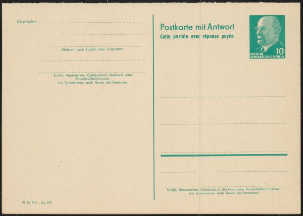 DDR_1961_Ganzsache_P73_postfrisch_Bild1