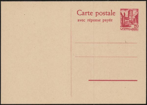 FRZ._ZONE_WUeeRTTEMBERG_1949_Ganzsache_P6_postfrisch_Bild1
