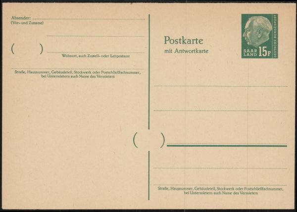 SAARLAND_1957_Ganzsache_P51_postfrisch_Bild1