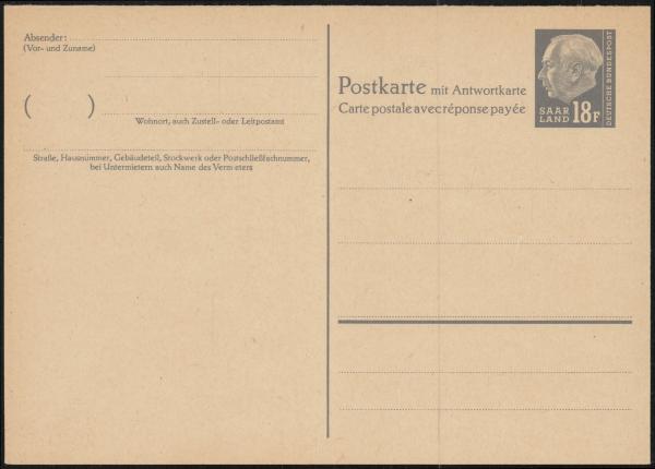 SAARLAND_1957_Ganzsache_P52_postfrisch_Bild1